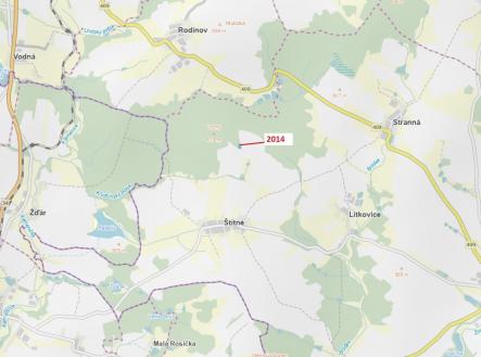 Prodej pozemku, les, 2 931 m²