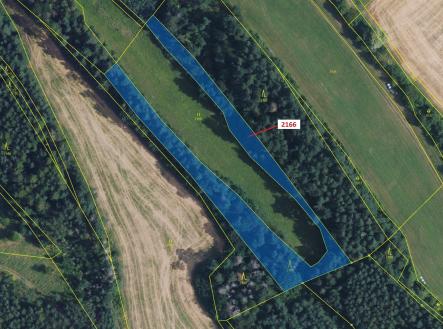 Prodej pozemku, les, 3 616 m²