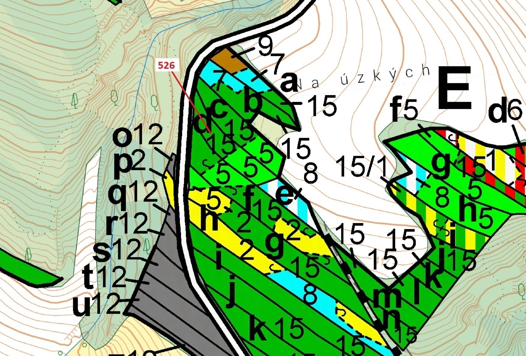 Lesní pozemek o výměře 1796 m2, podíl 1/1, katastrální území Jedov, obec Náměšť nad Oslavou, obec s 