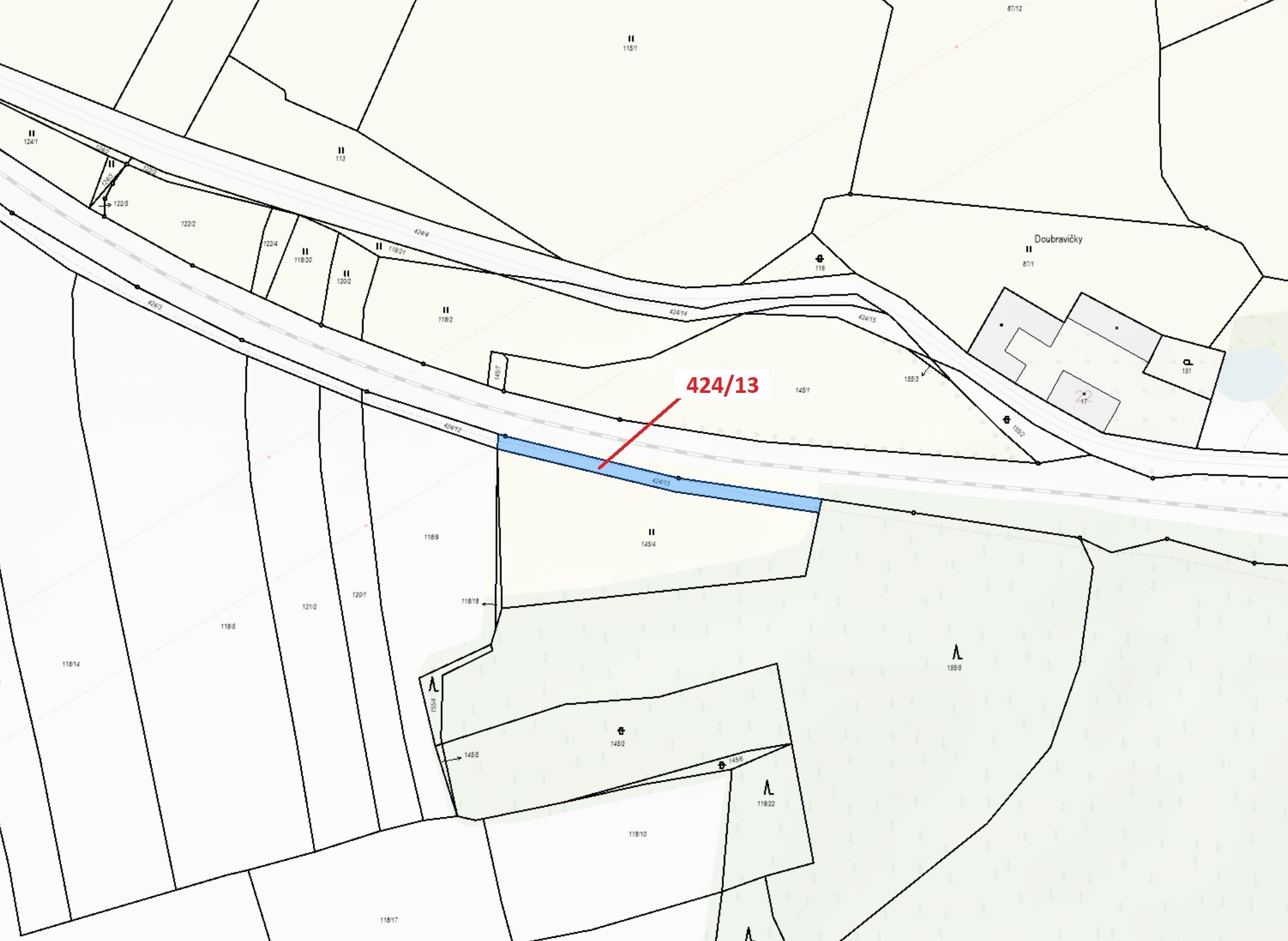 Ostatní plocha o výměře 392 m2, podíl 1/1, katastrální území Horní Nerestce, obec Nerestce, obec s r