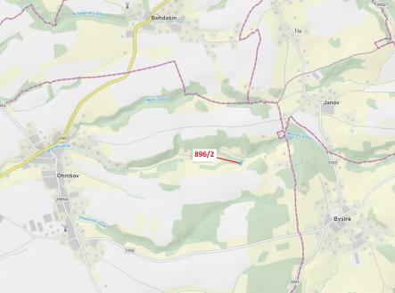 Prodej pozemku, les, 978 m²