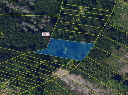 Prodej pozemku, les, 870 m²