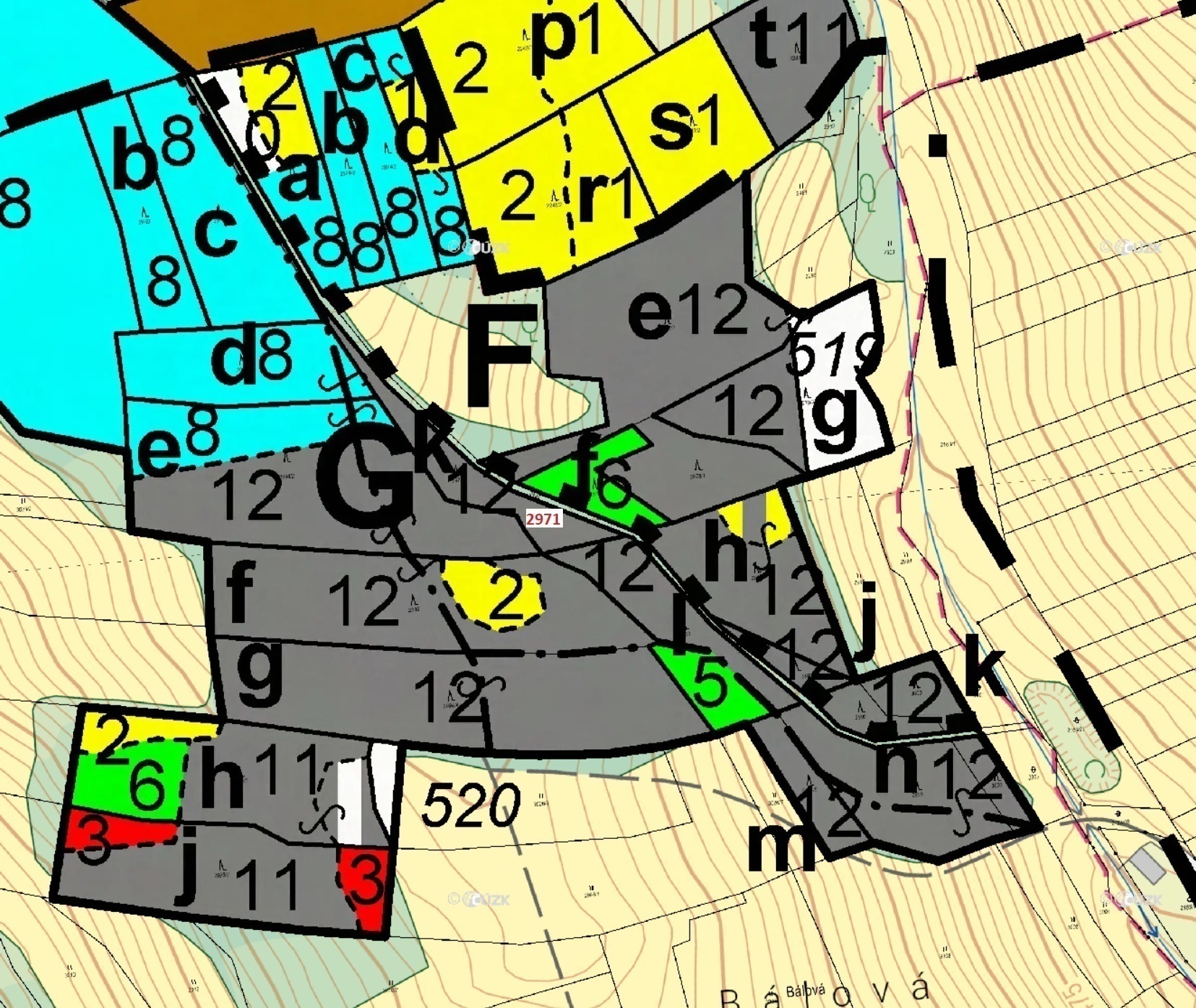 Lesní pozemek o výměře 1723 m2, podíl 1/1, katastrální území Lačnov, obec Lačnov, obec s rozšířenou 