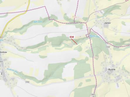 Prodej pozemku, les, 72 m²