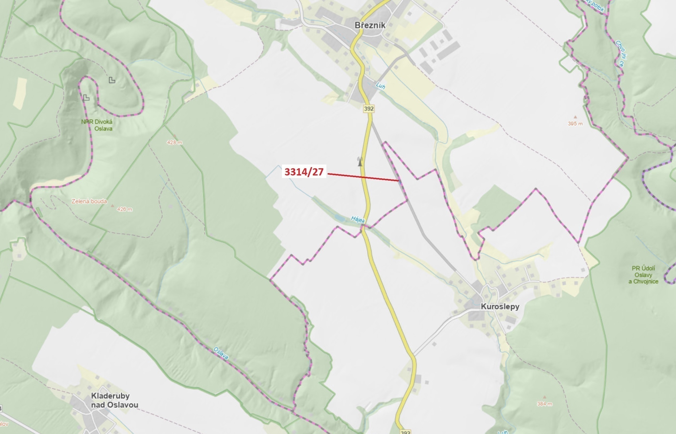 Ostatní plocha o výměře 86 m2, podíl 1/1, katastrální území Březník, obec Březník, obec s rozšířenou