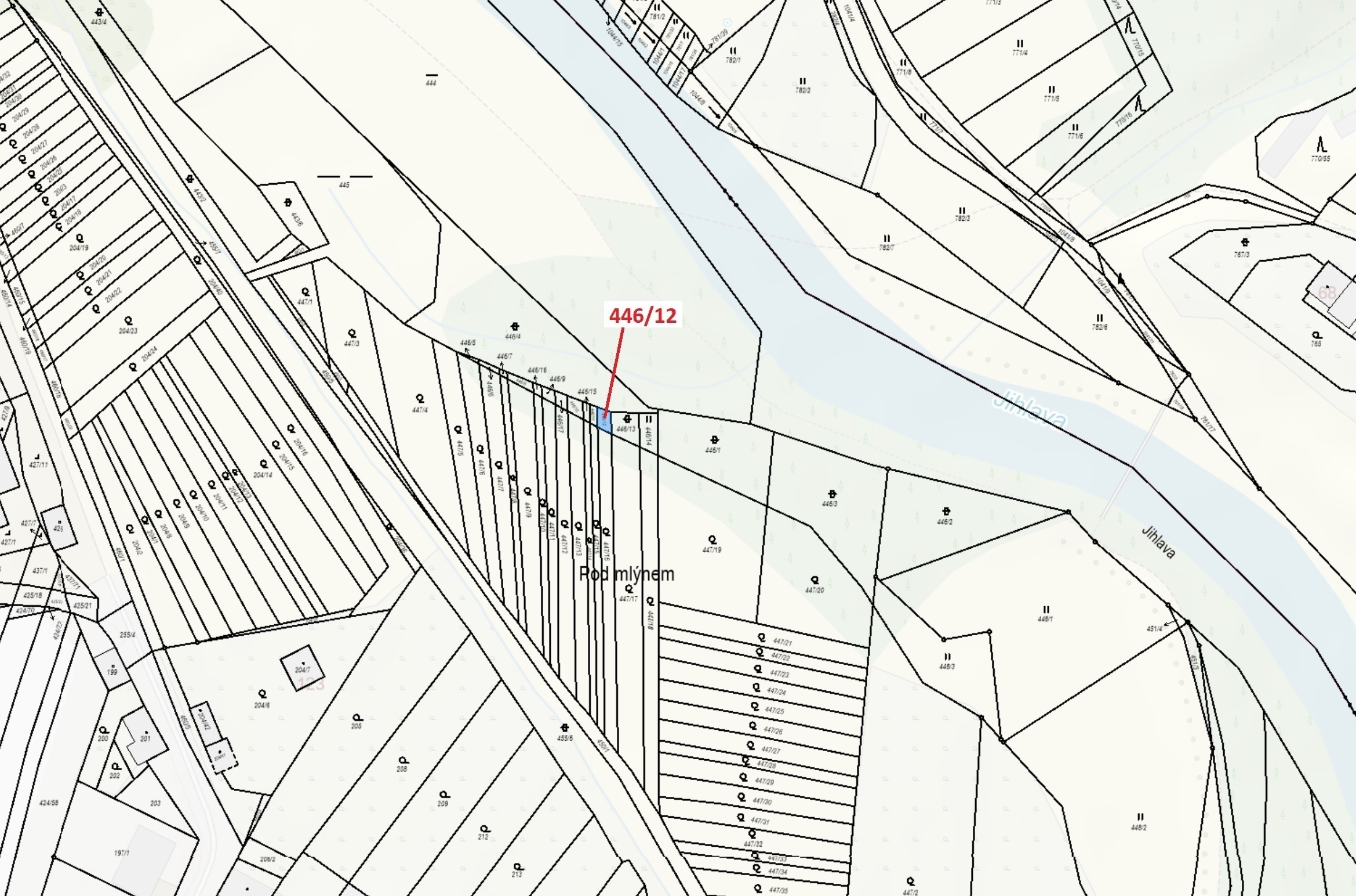 Ostatní plocha o výměře 24 m2, podíl 1/1, katastrální území Hrubšice, obec Ivančice, obec s rozšířen