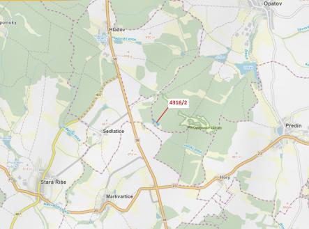 Prodej pozemku, les, 7 085 m²