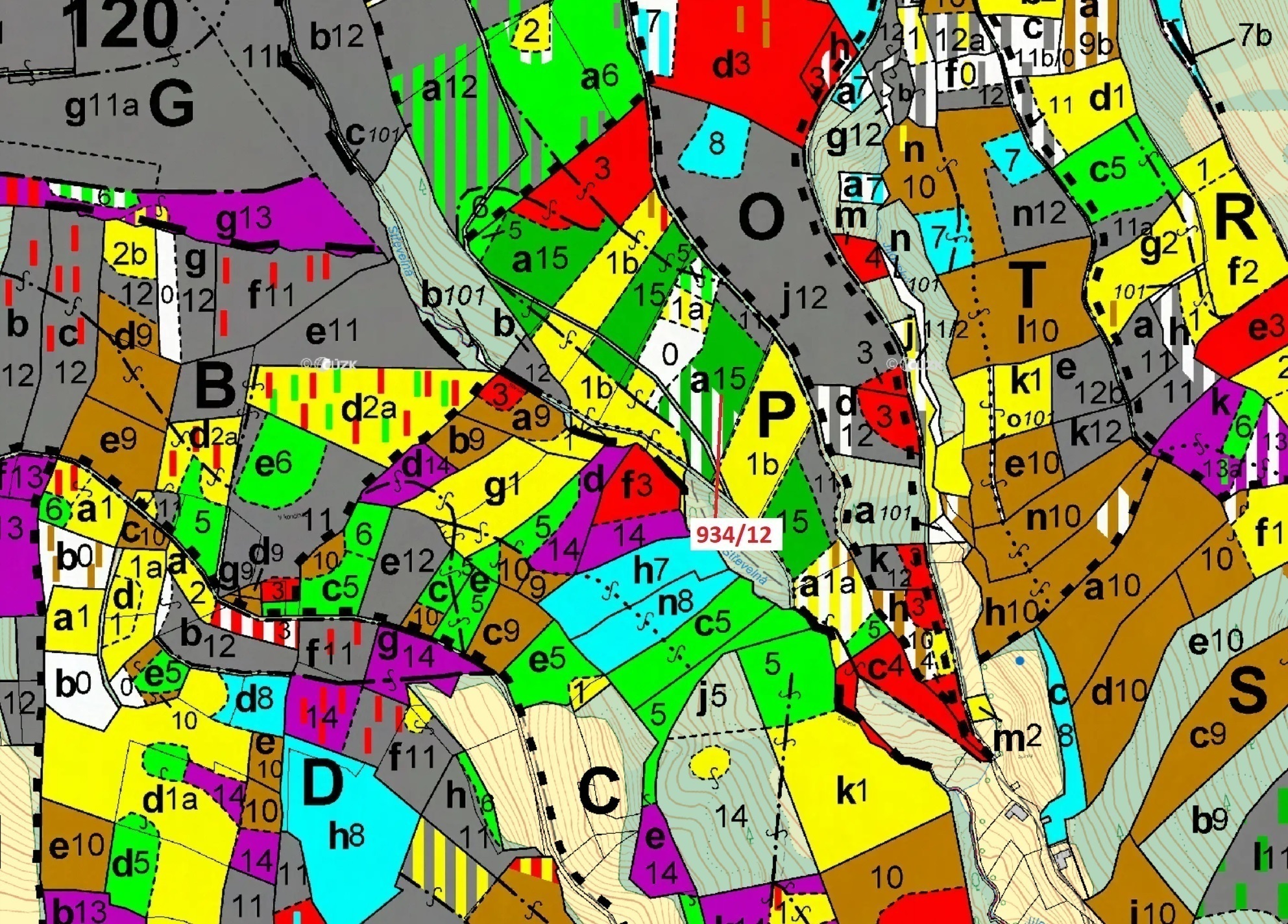 Lesní pozemek o výměře 10 166 m2, podíl 1/1, katastrální území Jílové u Držkova, obec Jílové u Držko