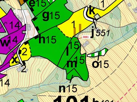 Prodej pozemku, les, 1 939 m²