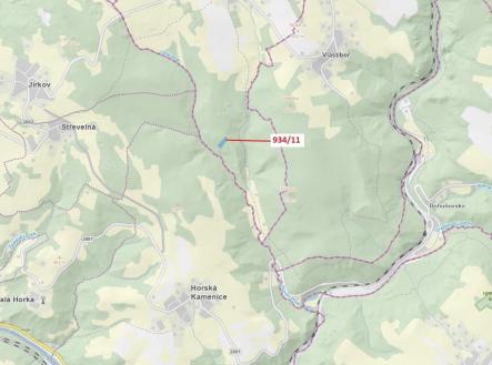 Prodej pozemku, les, 3 439 m²