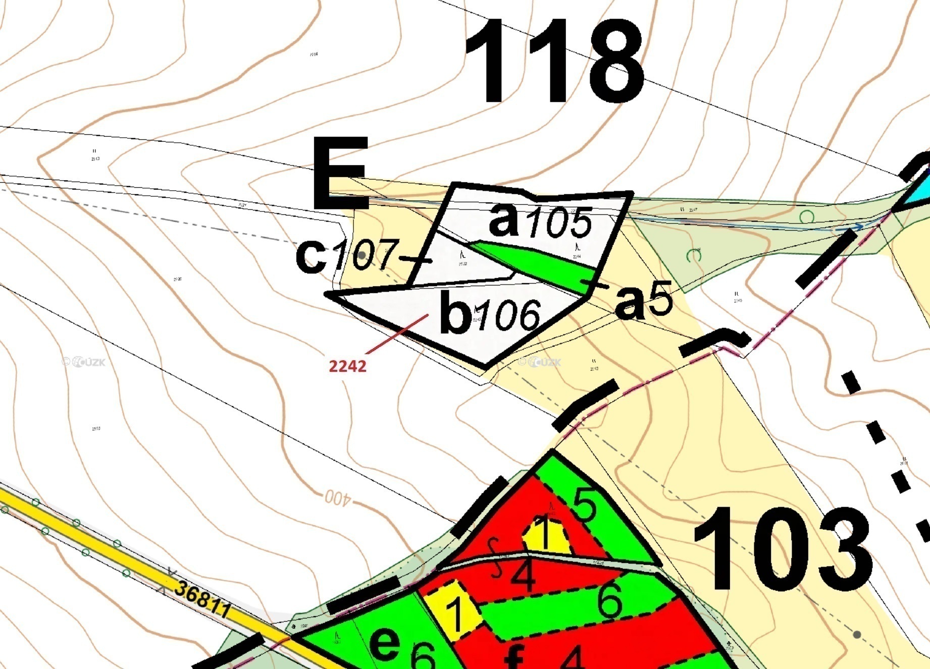 Lesní pozemek o výměře 3972 m2, podíl 1/1, katastrální území Trpík, obec Trpík, obec s rozšířenou pů