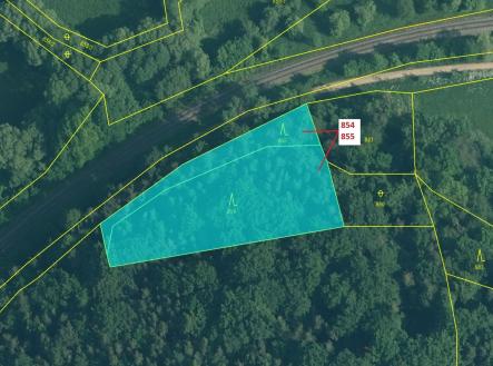 Prodej pozemku, les, 2 561 m²