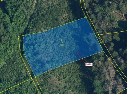 Prodej pozemku, les, 2 540 m²