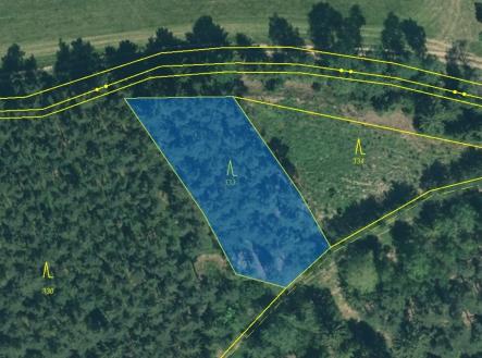 Prodej pozemku, les, 1 367 m²
