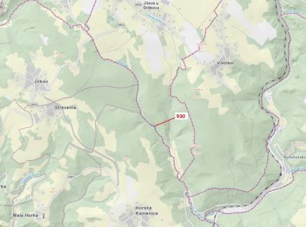 Prodej pozemku, les, 967 m²