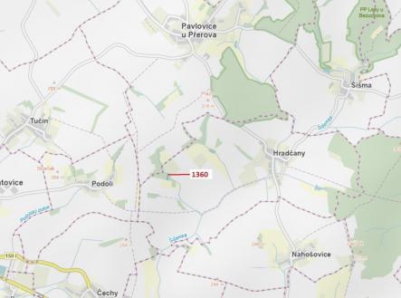 Prodej pozemku, les, 1 221 m²