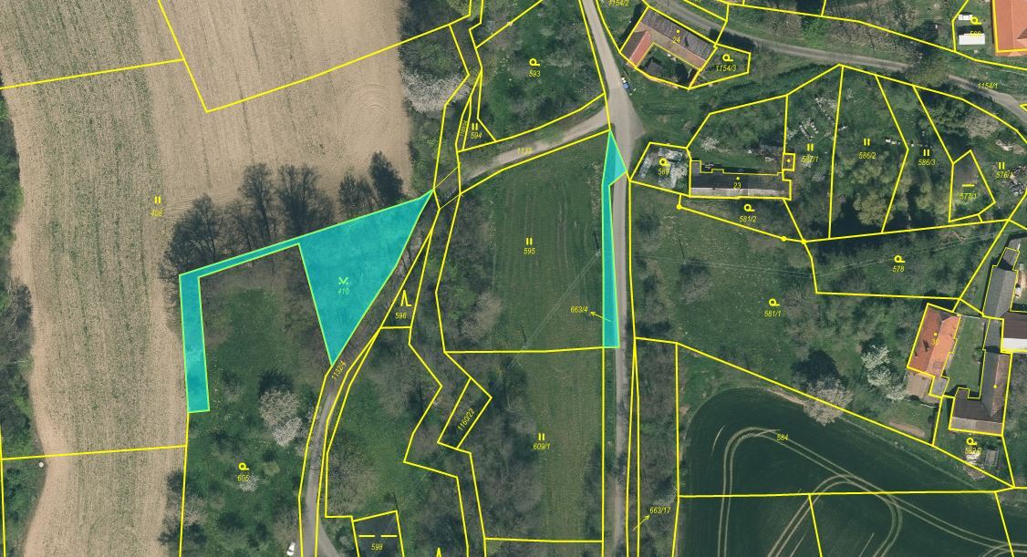 1/6 Pozemky LV 41 a LV 166 v obci Mladá Vožice, okres Tábor