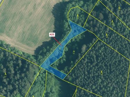 Prodej pozemku, les, 1 719 m²