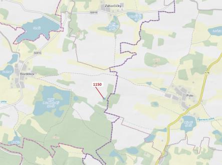 Prodej pozemku, les, 1 116 m²