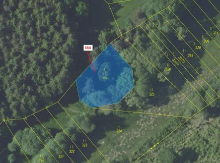 Prodej pozemku, les, 838 m²