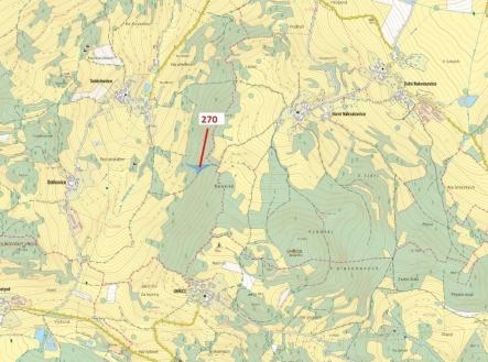 Prodej pozemku, les, 4 502 m²