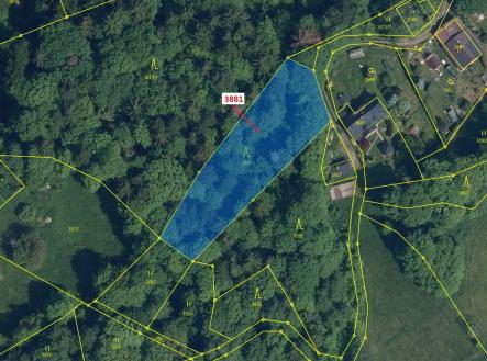 Prodej pozemku, les, 1 939 m²