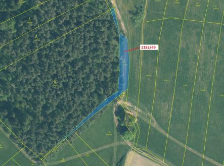 Prodej pozemku, les, 1 165 m²