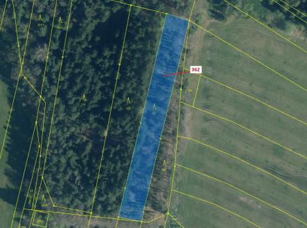 Prodej pozemku, les, 2 498 m²