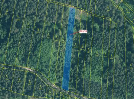 Prodej pozemku, les, 1 517 m²