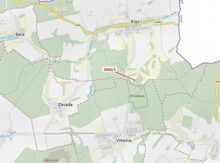 Prodej pozemku, les, 1 321 m²