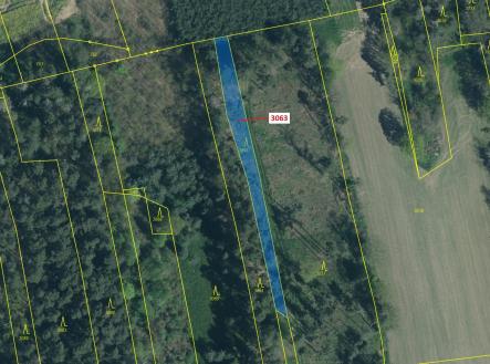 Prodej pozemku, les, 703 m²