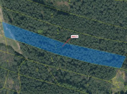 Prodej pozemku, les, 7 607 m²