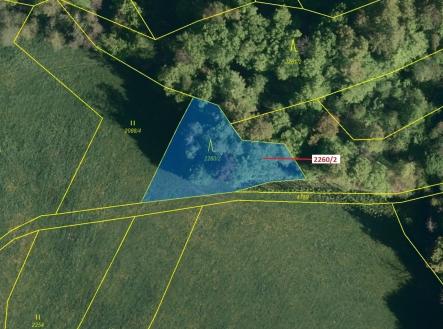 Prodej pozemku, les, 1 022 m²