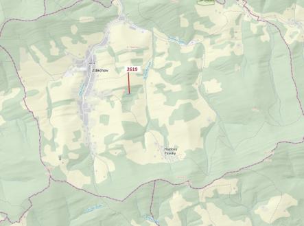 Prodej pozemku, les, 867 m²