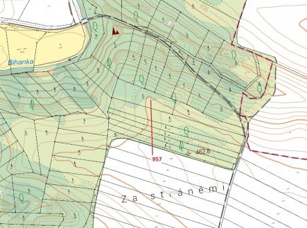 Prodej pozemku, les, 2 344 m²