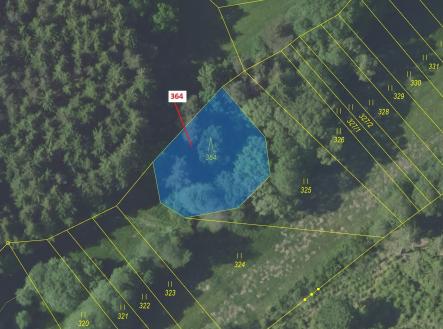 Prodej pozemku, les, 838 m²