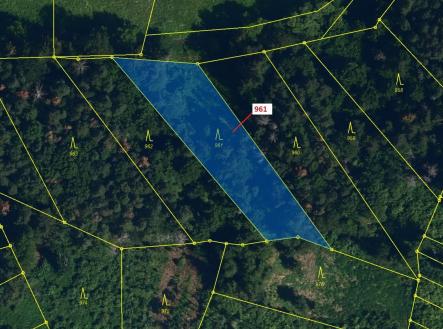 Prodej pozemku, les, 961 m²