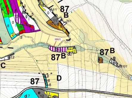 Prodej pozemku, les, 3 464 m²