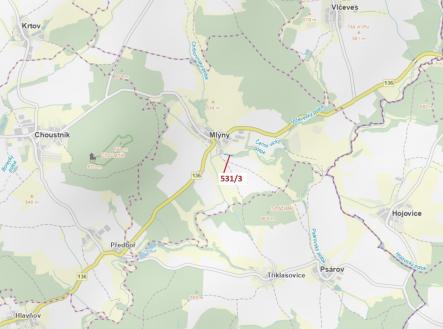 Prodej pozemku, les, 1 397 m²