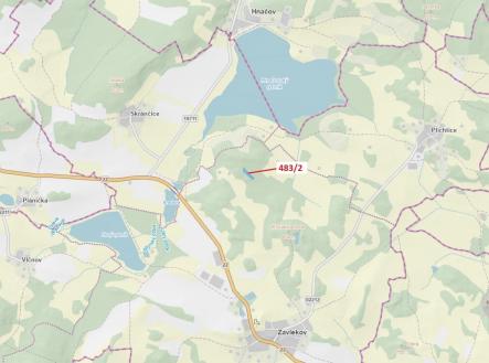 Prodej pozemku, les, 2 895 m²