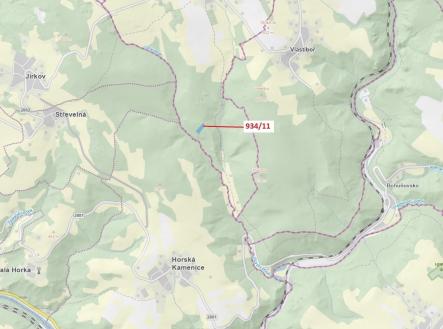 Prodej pozemku, les, 3 439 m²