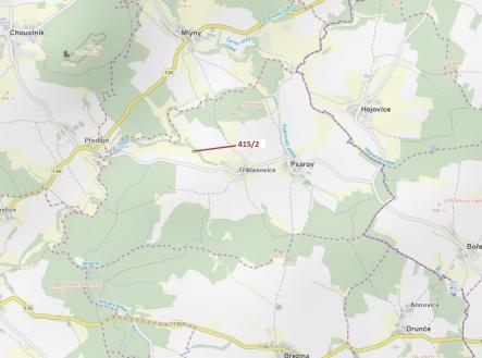 Prodej pozemku, les, 1 251 m²