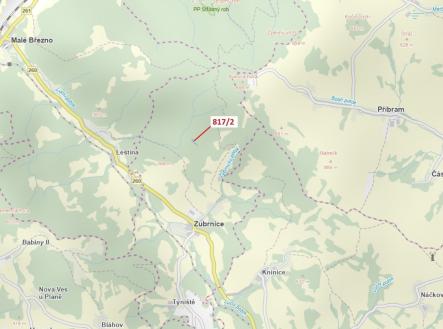 Prodej pozemku, les, 815 m²