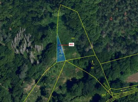 Prodej pozemku, les, 111 m²