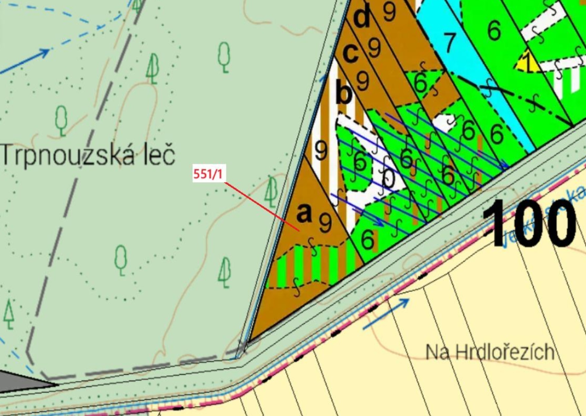 Lesní pozemek o výměře 9131 m2, podíl 1/1, katastrální území Hrdlořezy u Suchdola nad Lužnicí, obec 