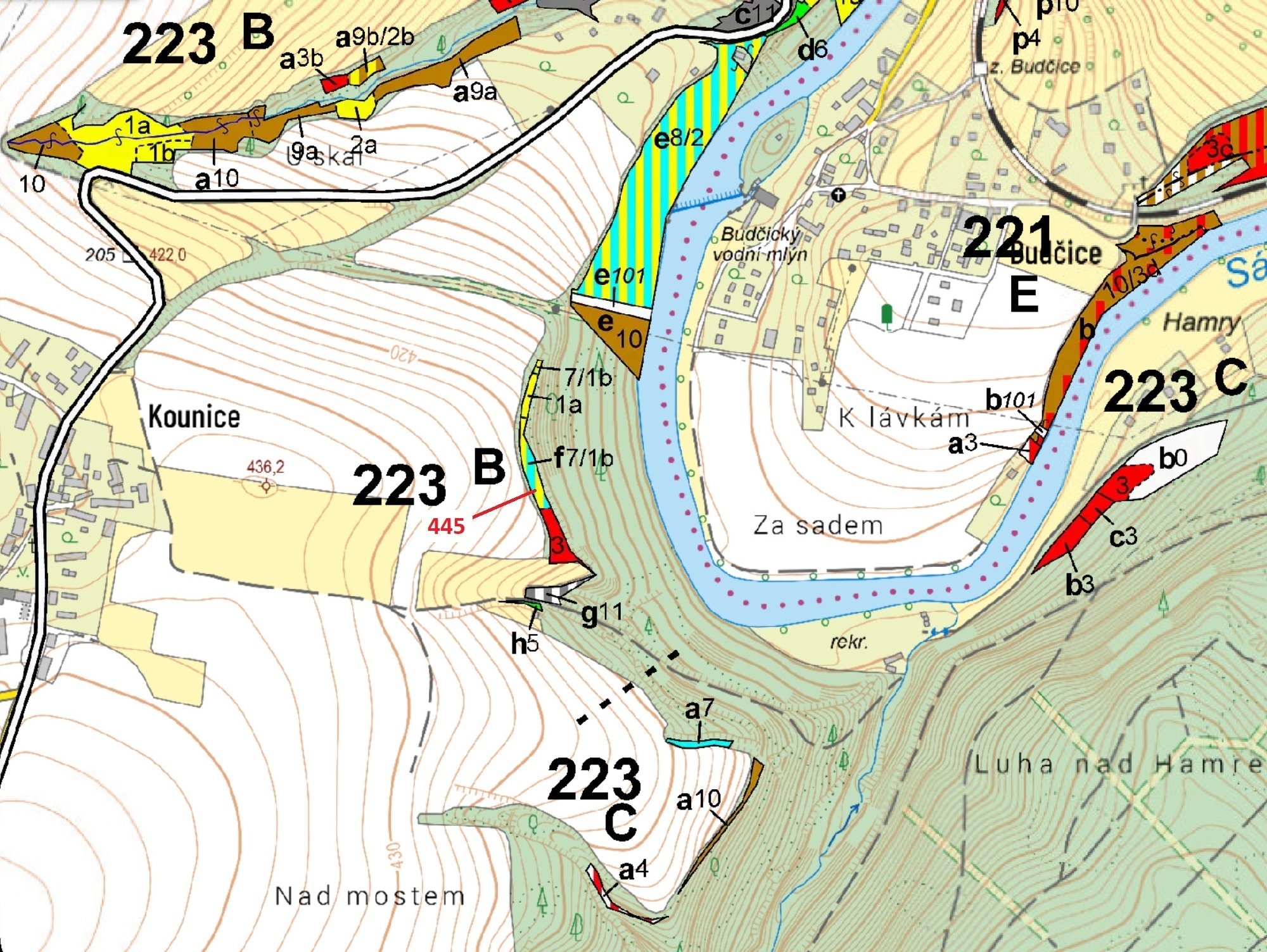 Lesní pozemek o výměře 2721 m2, podíl 1/1, katastrální území Kounice nad Sázavou, obec Vlastějovice,