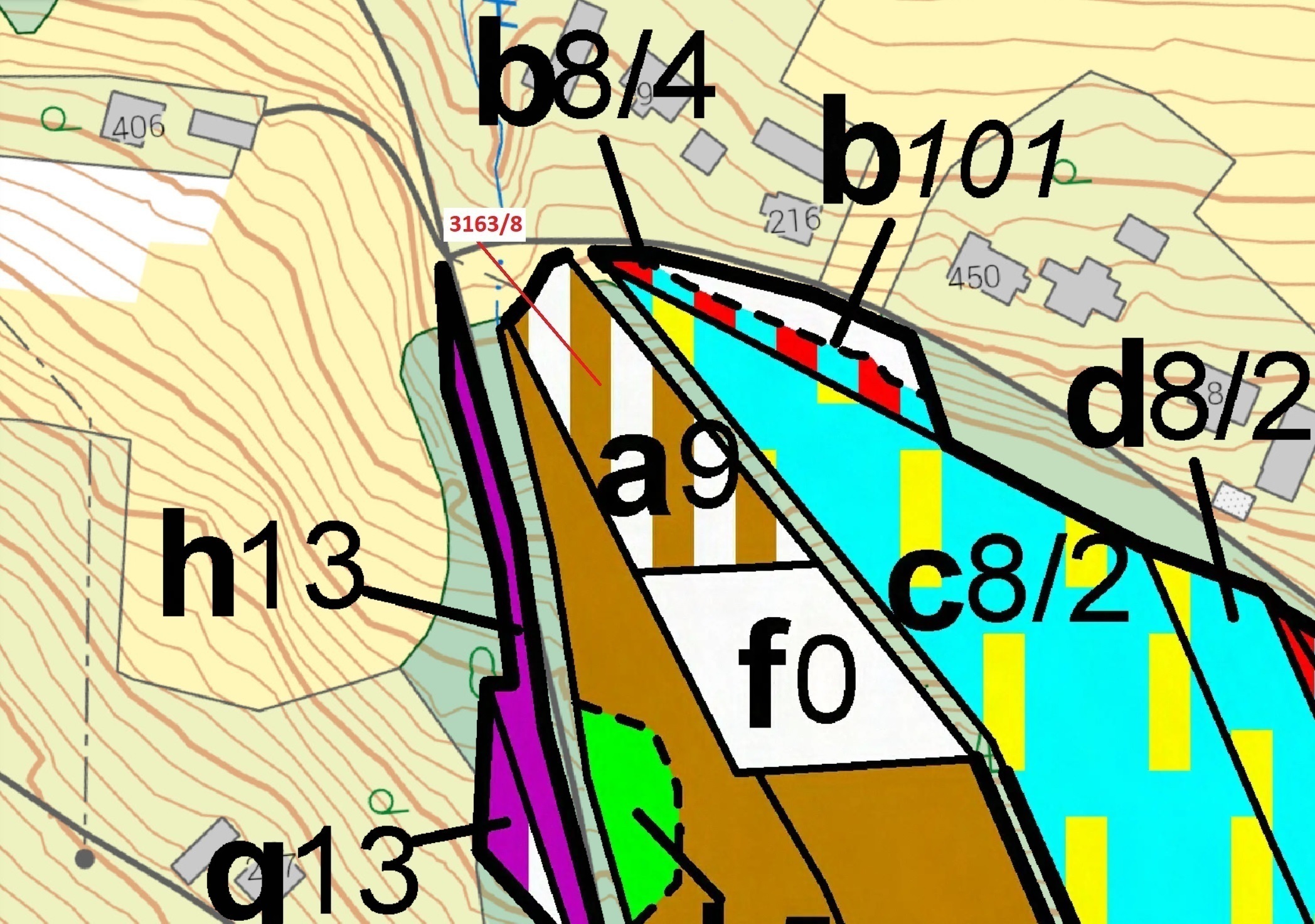 Lesní pozemek o výměře 1981 m2, podíl 1/1, katastrální území Oldřichovice u Třince, obec Třinec, obe