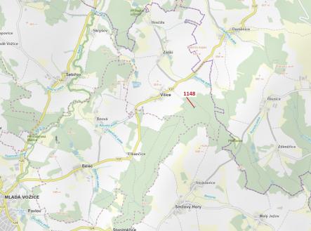 Prodej pozemku, les, 1 105 m²