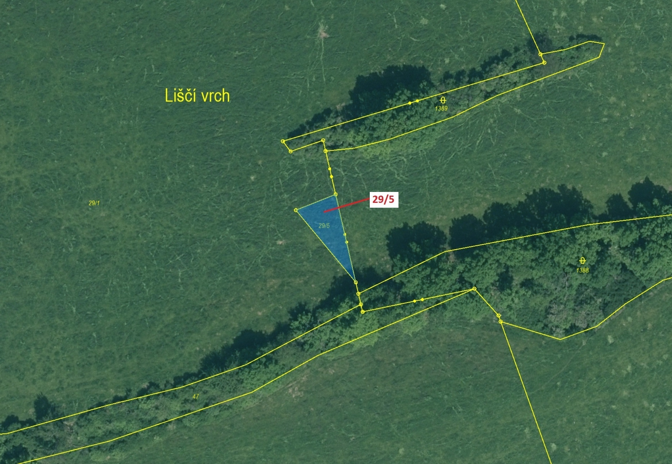 Orná půda o výměře 190 m2, podíl 1/1, katastrální území Horní Chrášťany, obec Lhenice, obec s rozšíř