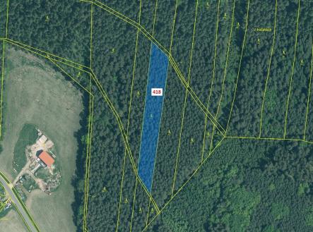 Prodej pozemku, les, 4 422 m²